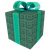 Boîte cadeau bleu sarcelle